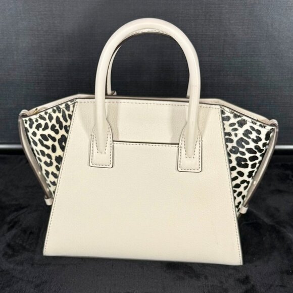 Michael Kors Avril Small Leather and Cheetah Print Calf‎ Hair Satchel - Picture 5 of 14